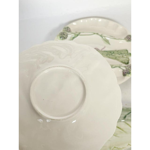 Majolica and Porcelain Plates, France, 1960s, Set of 3 For Sale - Image 14 of 15