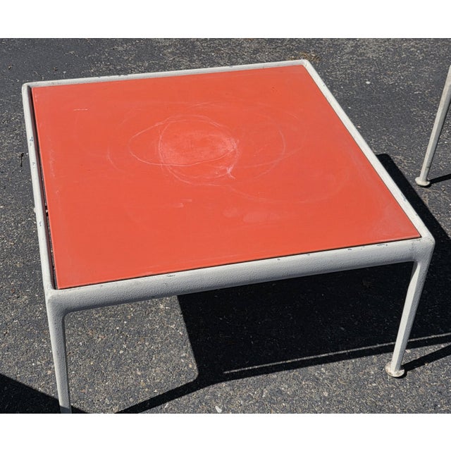 Knoll 1970s Richard Schultz Style Knoll Aluminum and Orange Enamel Side-Coffee Table For Sale - Image 4 of 18