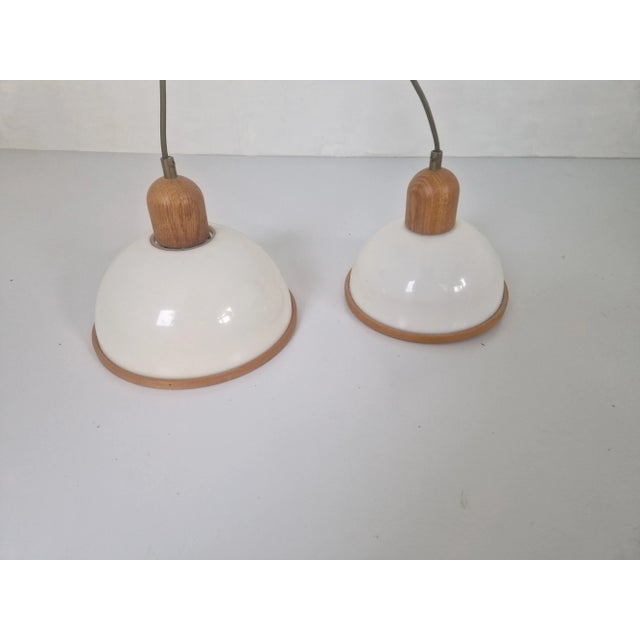 1970s Vintage Mushroom Pendant Lamps from Steinhauer, 1970s, Set of 2 For Sale - Image 5 of 12