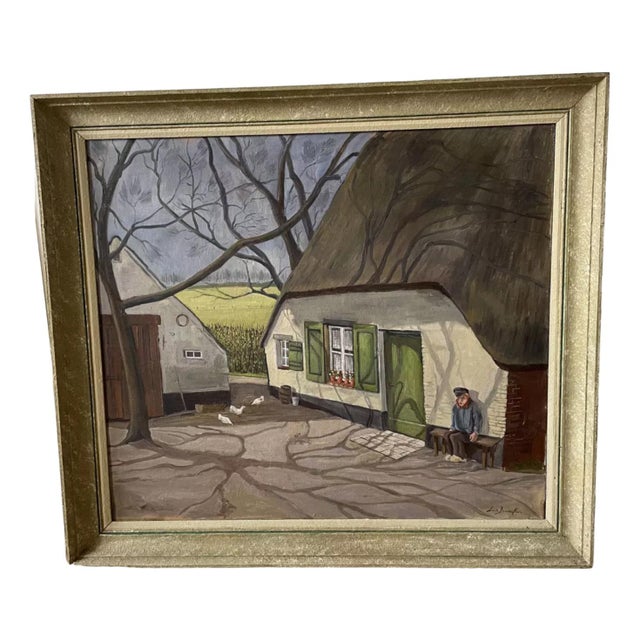 Farm View, 1890s, Oil on Canvas For Sale - Image 10 of 10