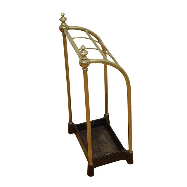 English Victorian Brass Umbrella Stand, 1880 For Sale - Image 3 of 6