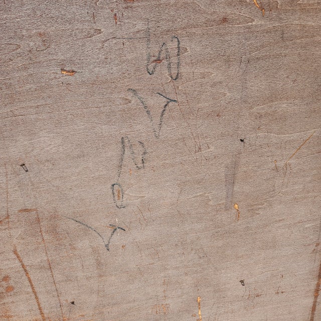 1970s Wood Cabinet With Glass Sliding Doors and Hairpin Legs For Sale - Image 12 of 12