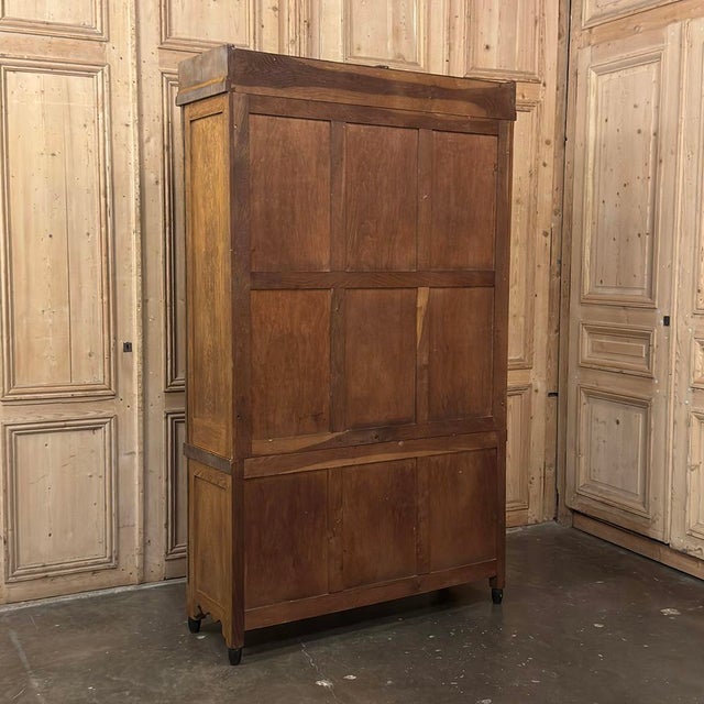 Antique Dutch Art Deco Period Solid Oak Bookcase For Sale - Image 18 of 18