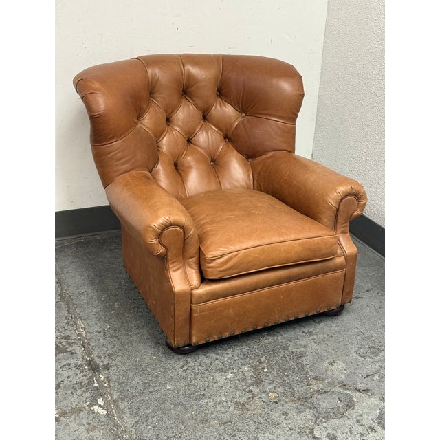 Animal Skin E. J. Victor for Ralph Lauren Home Writer’s Club Chair For Sale - Image 7 of 12