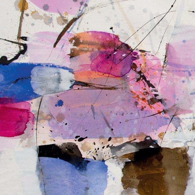 Abstract Contemporary Abstract Acrylic on Canvas Painting "Dynamisch (Dynamic)" by Greet Helsen For Sale - Image 3 of 4