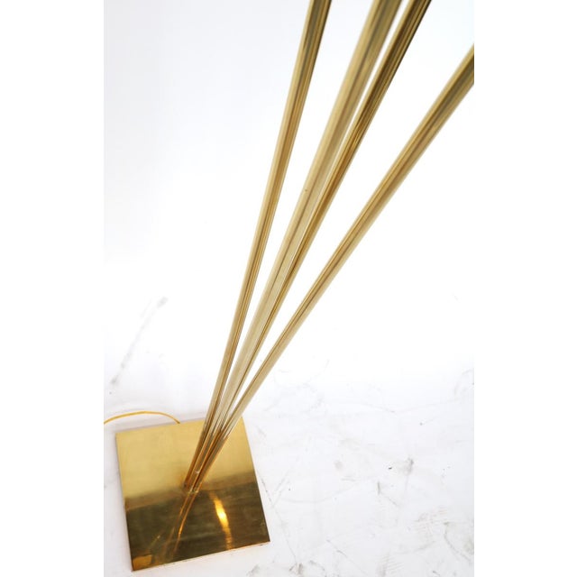 Adesso Imports Pair of Adesso Imports Brass Torcheres Floor Lamps For Sale - Image 4 of 5