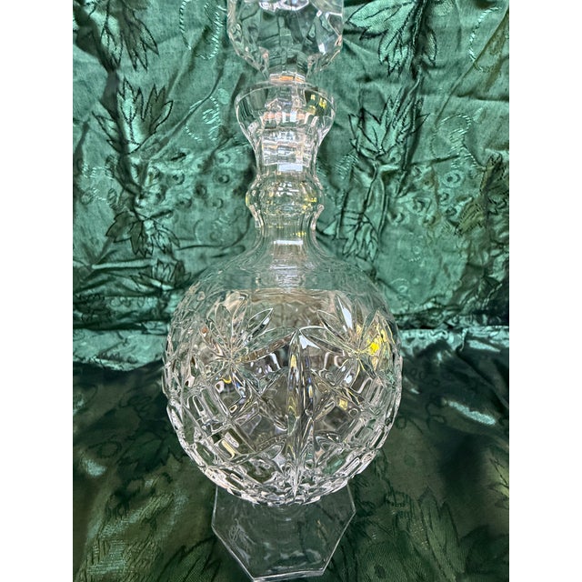 Beautifully Etched Crystal Perfume Bottle or Decanter. You can fill it with a delicate perfume or with Cognac