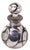 Pr. vintage silver overlay perfume bottles, in very good, original, clean and ready to use condition, showing only light...
