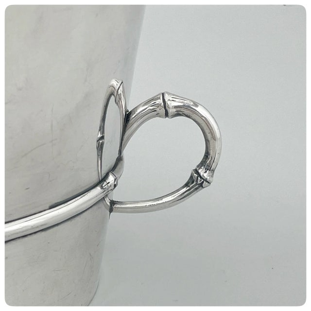 Metal Japanese Sterling Silver Cocktail or Water Pitcher / Ice Bucket / Wine Cooler in the Shape of a Bucket, Arthur and Bond, Yokohama, Circa 1900 For Sale - Image 7 of 7