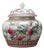 Pink and Multi-Color Chinoiserie Ginger Jar With Peach and Floral Motif For Sale