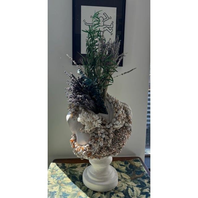 White Vintage Designer Seashell Bust, One of One For Sale - Image 8 of 10