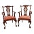 Mid 19th Century Pair of Early English Mahogany Chippendale Open Arm Chairs For Sale