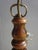 Three-Light Chandelier in Wood, Bronze and Glass, 1980s For Sale - Image 4 of 15