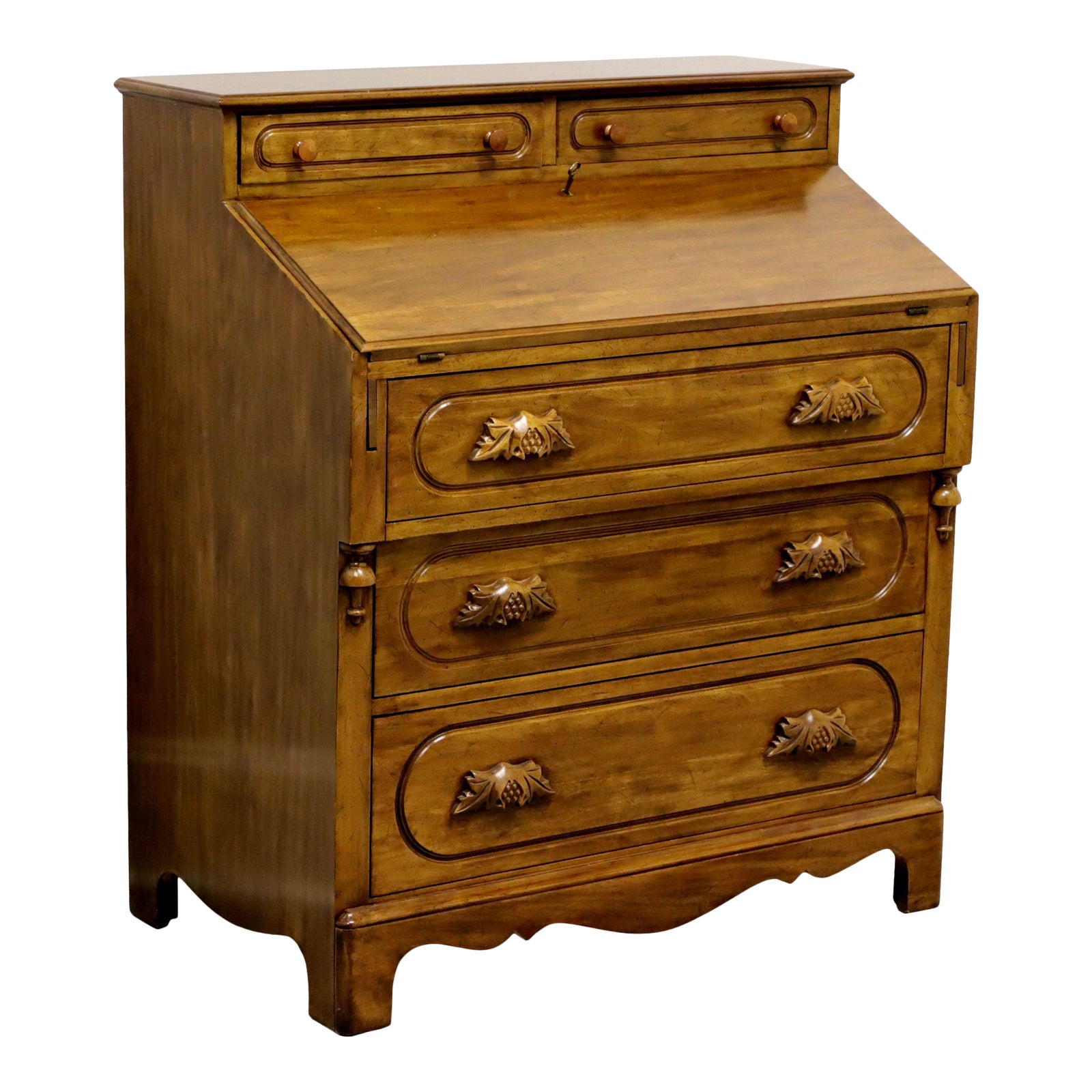 Davis Lillian Russell Solid Walnut Victorian Slant Drop Front