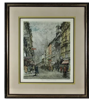 Robert Kasimir, Busy Street, Vienna, Circa 1970