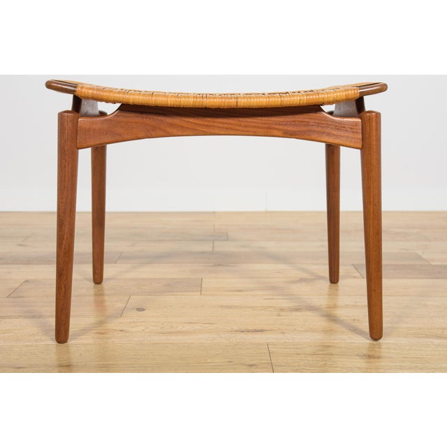 Brown Mid-Century Modern Teak Stool by Sigfrid Omann for Ølholm Furniture Factory, 1950s For Sale - Image 8 of 14