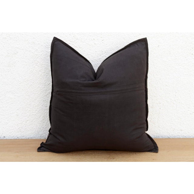 Textile Tribal Checkered Motif Antique Jaisalmer Pillow For Sale - Image 7 of 7