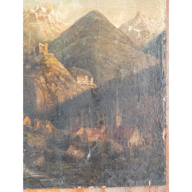 17th Century Old Master German or Dutch Alpine Landscape Painting For Sale - Image 4 of 14