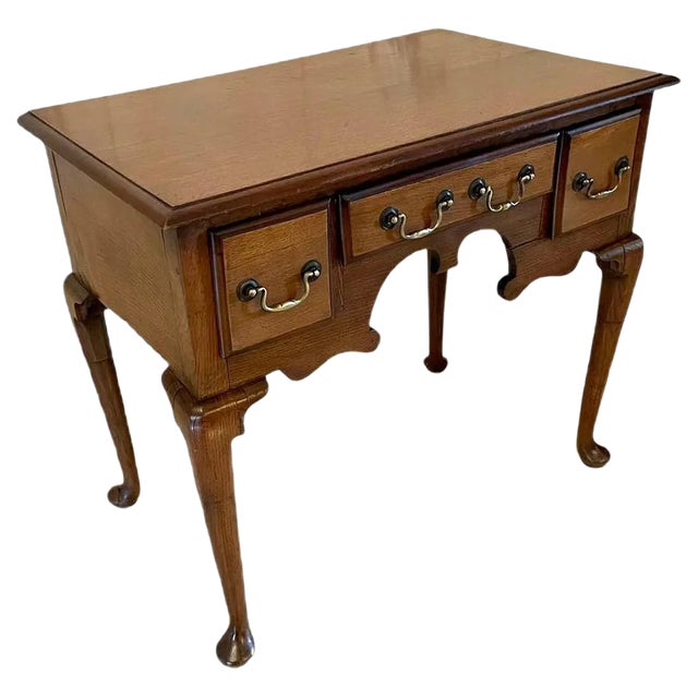 Antique George III Oak Lowboy For Sale