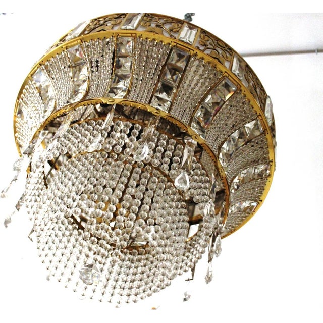 1970s Chandelier by Josef Hoffmann for the Art Exhibition in Cologne / Lobmeyr, 1914 / 1970s For Sale - Image 5 of 12