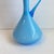 Italian Art Glass Pitcher Sky Blue Cased Glass Turquoise Vessel Attributed to Empoli Italy For Sale - Image 6 of 9