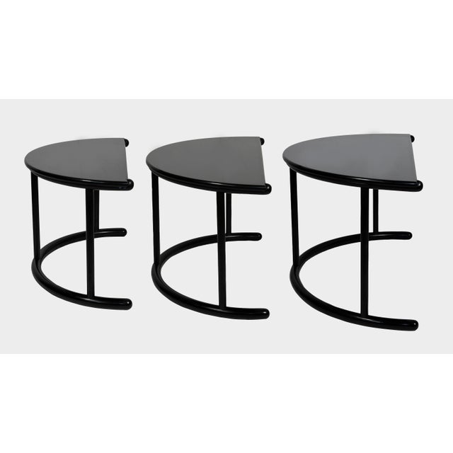 Three Tier Coffee Table by Gianfranco Frattini for Morphos, Acerbis, 1980s, Set of 3 For Sale - Image 13 of 14