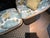 Boho Chic 20th Century Upholstered Rattan Club Chair and Ottoman For Sale - Image 3 of 6