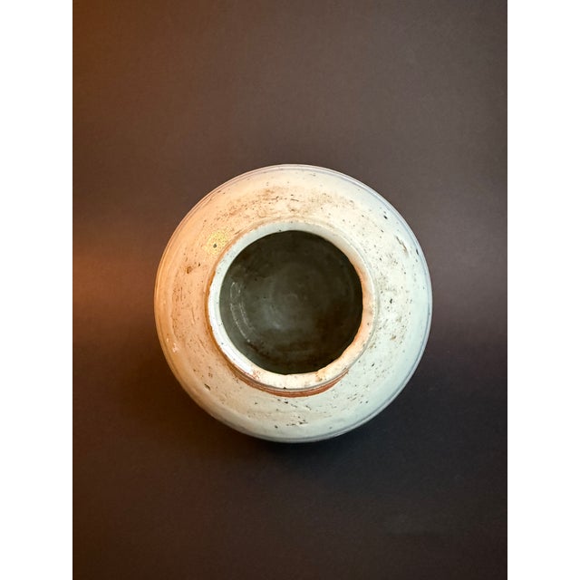 Cream Chinese Stoneware Ginger Jar For Sale - Image 8 of 9