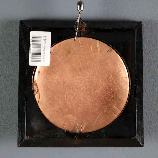 Metal Limoges Miniature with Portrait of a Noblewoman For Sale - Image 7 of 8