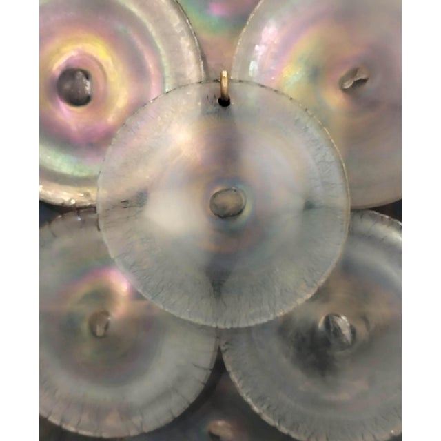 Iridescent Murano Glass Wall Lamp Italy, 1970s For Sale - Image 6 of 13