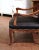Late 19th Century 19th Century French Louis XV Carved Walnut Armchair With Black Leather For Sale - Image 5 of 8