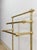Metal Vintage Polished Brass Three-Tier Freestanding Towel Rack Ball Finials Atomic For Sale - Image 7 of 10