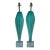Teal Pulegoso Winged Murano Lamps on Lucite For Sale