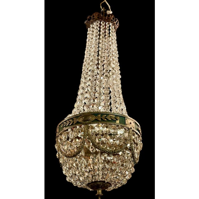 Traditional Antique Empire Chandelier, 1920s For Sale - Image 3 of 7