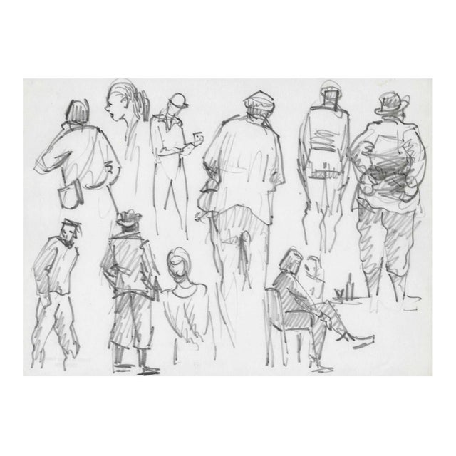 1940s Henry Gasser Figure Study Drawing For Sale