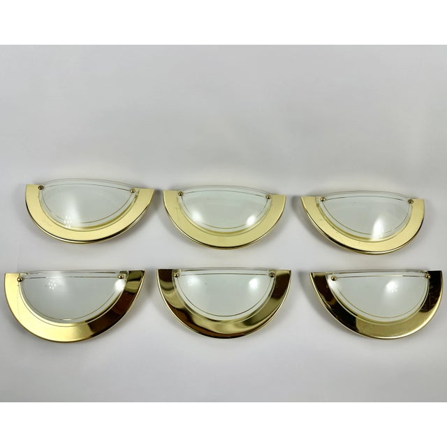 Vintage Wall Lamp in Brass & Glass from Massive, Belgium, 1970s For Sale - Image 11 of 11