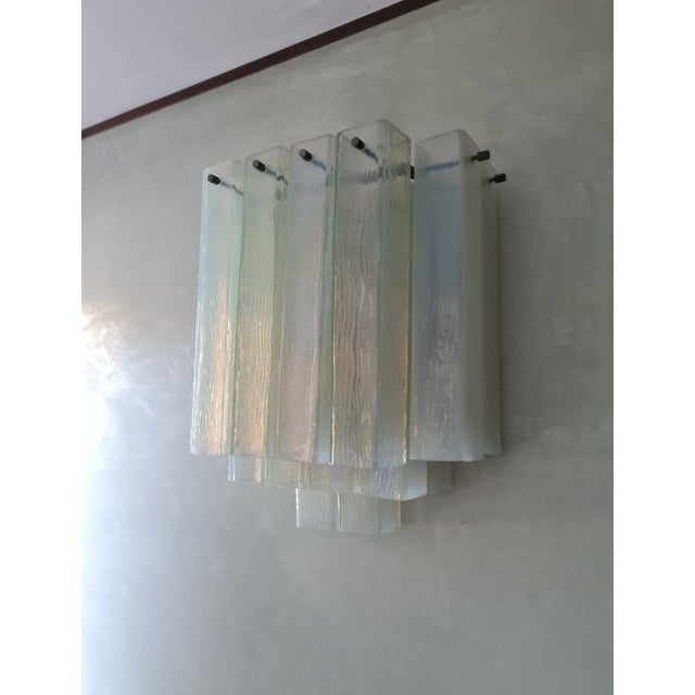 1970s Blue Glass Wall Lamps, 1970s, Set of 2 For Sale - Image 5 of 14