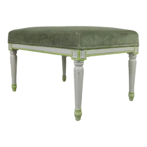 20th-Century Retro French Louis XVI-style Carved Wooden Stool/Piano Stool/Dressing Stool