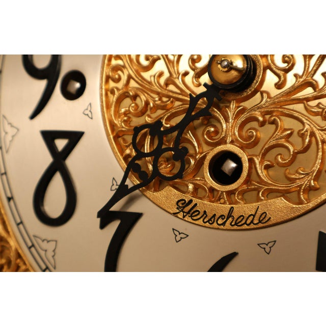 Herschede Burl Wood Five Tube Grandfather Clock For Sale - Image 14 of 18