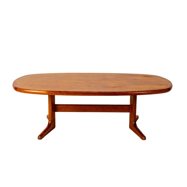 Vintage teak coffee table by Nordic Furniture of Ontario, Canada. A clean mid-century design with softly rounded corners,...
