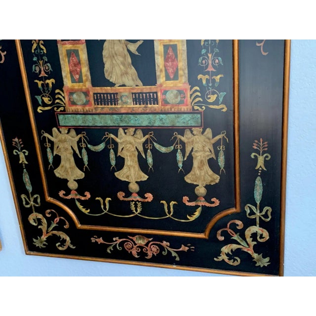 Florentine-Style Neoclassical Decorative Panels — Pair For Sale - Image 4 of 13