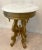 Vintage Victorian Style Oval Marble Top Gold Color Accent Table Excellent Condition For Sale - Image 4 of 10
