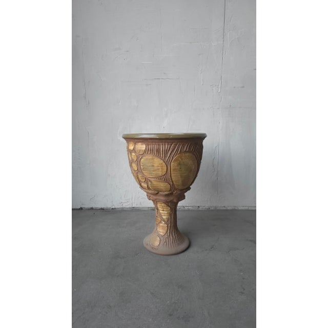 David Cressey Large Mid Century Ceramic Studio Pottery Goblet Planter For Sale - Image 4 of 8