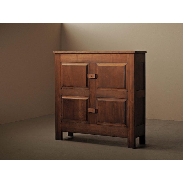 Wood Oak 4-Door Sideboard, France, 1960s For Sale - Image 7 of 18