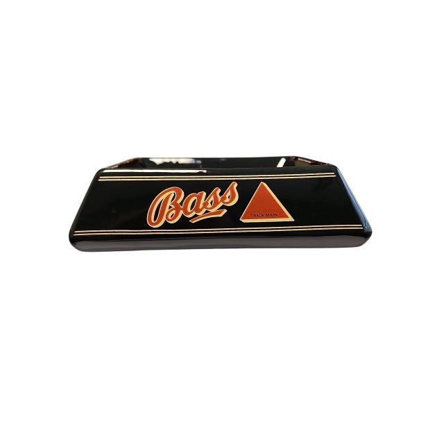 Mint condition 1970s English Bass Ale pub ashtray catchall, made by Wade PDM, backstamp present. Logos and trim intact -...