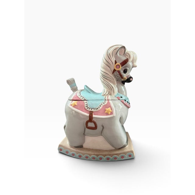 Vintage 1956 Alberta’s Hobby Horse Cookie Jar, Carousel Horse For Sale - Image 4 of 7