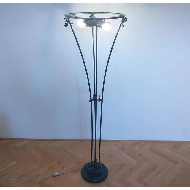 Floor Lamp in Art Nouveau Style, 1950s For Sale - Image 11 of 13