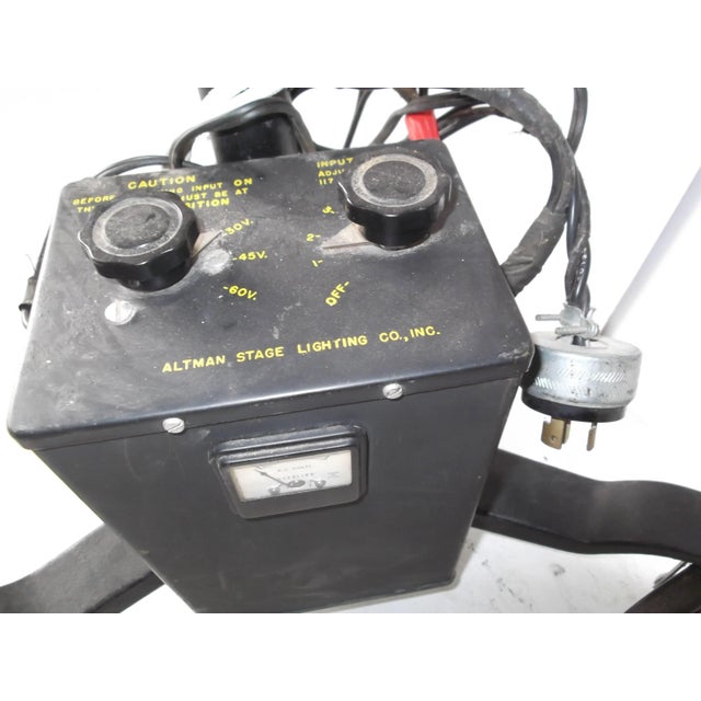 Black Large Old Movie Theater Stage Spotlight Lamp With Bakelite For Sale - Image 8 of 11