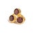 Triple Garnet Glow Gold Adjustable Ring, Size 8 For Sale - Image 9 of 9
