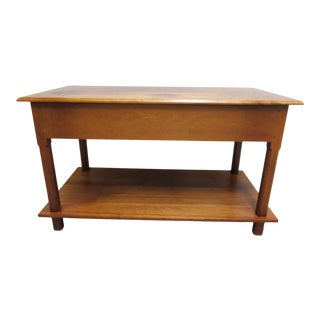 1980s Shaker David T Smith Cabinetmaker Shaker Style Work Table For Sale